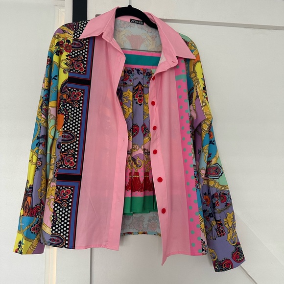 Colorful Women's Patterned Top - Picture 4 of 8